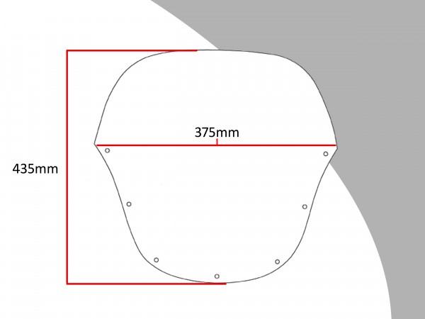 Powerbronze Verkleidungsscheibe Spoiler / Tourenform 