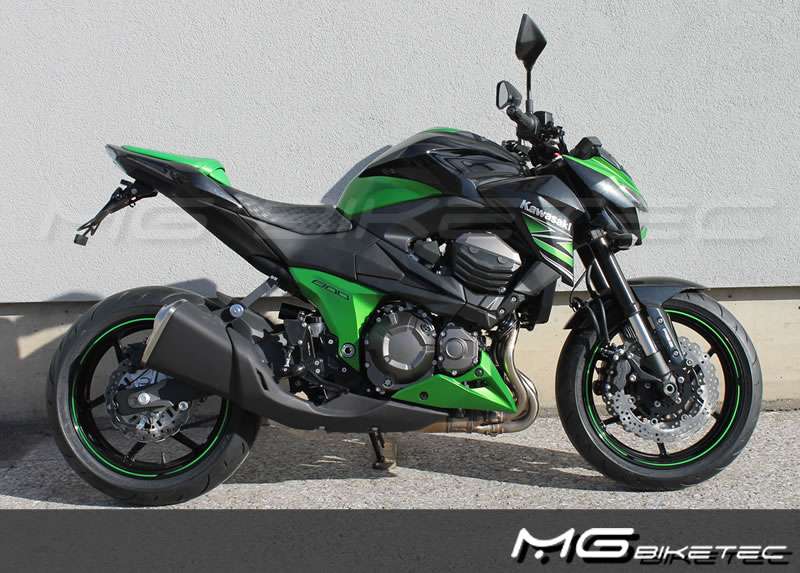 MG BikeTec Fussrastenanlage verstellbar Kawasaki Z 800 2013 Powerbronze
