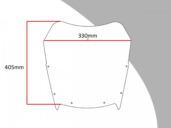 Powerbronze Verkleidungsscheibe Spoiler / Tourenform 