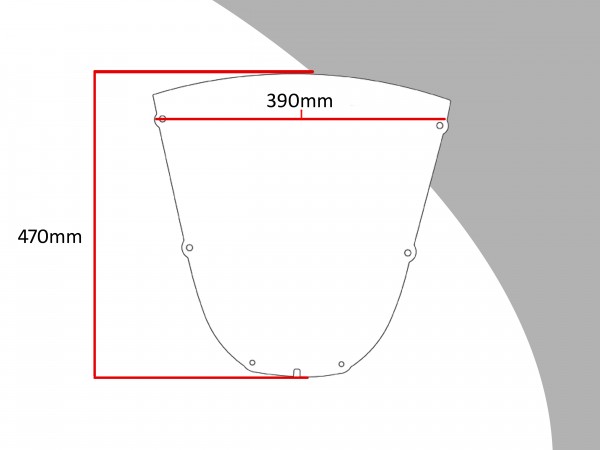 Powerbronze Verkleidungsscheibe Spoiler / Tourenform YAMAHA YZF1000R THUNDERACE