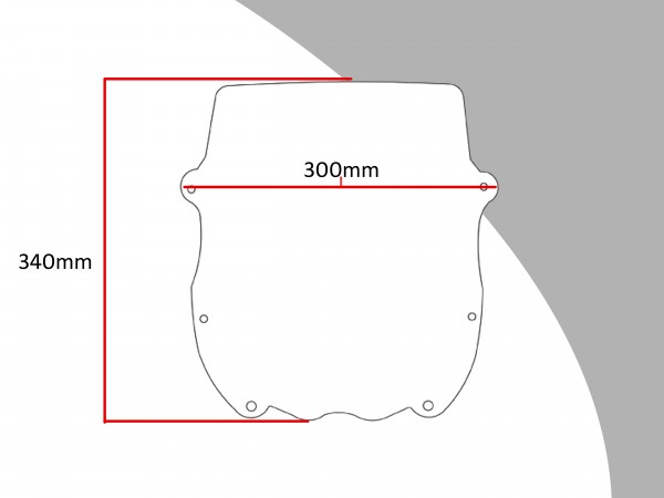 Powerbronze Verkleidungsscheibe Spoiler / Tourenform 
