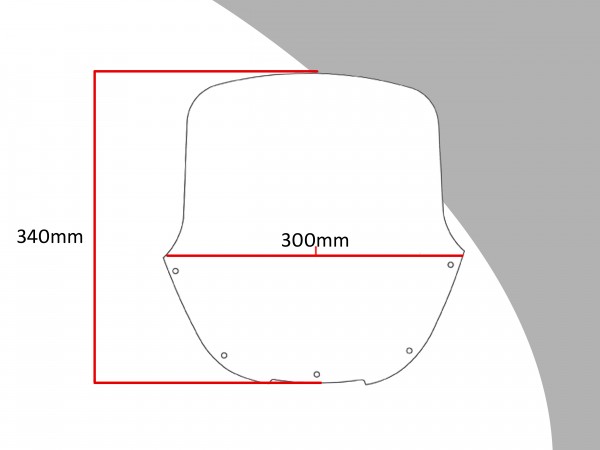 Powerbronze Verkleidungsscheibe Spoiler / Tourenform KAWASAKI KLE 500