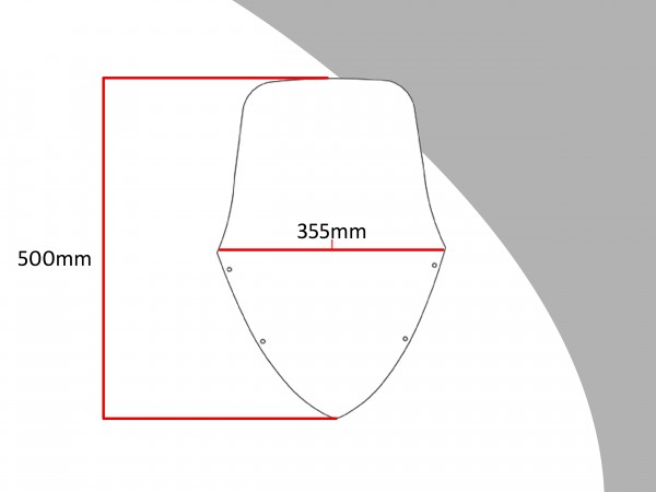 Powerbronze Verkleidungsscheibe Spoiler / Tourenform KAWASAKI ER-6 F