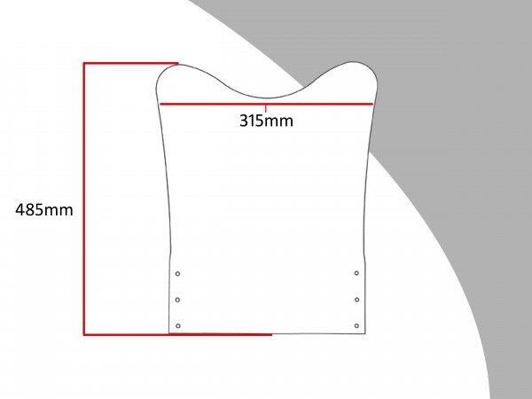 Powerbronze Verkleidungsscheibe Spoiler / Tourenform 