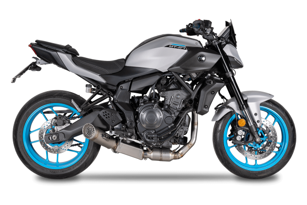 SPARK GRID-O Edelstahl Komplettanlage – Yamaha MT-07, XSR 700, R7 (21–26) – Euro 5/5+ homologiert