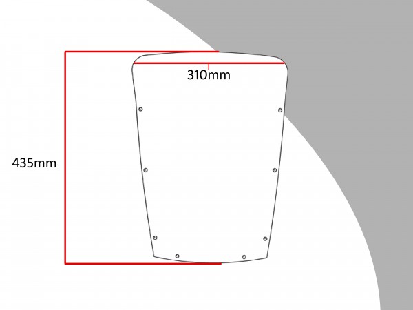 Powerbronze Verkleidungsscheibe Spoiler / Tourenform 