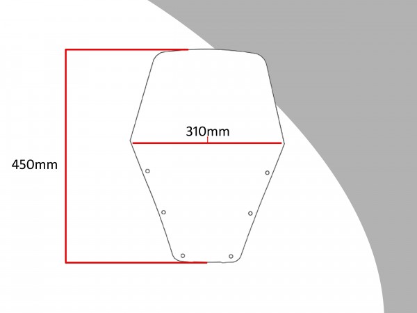 Powerbronze Verkleidungsscheibe Spoiler / Tourenform YAMAHA XJ600S DIVERSION
