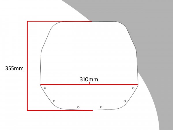 Powerbronze Verkleidungsscheibe Spoiler / Tourenform 