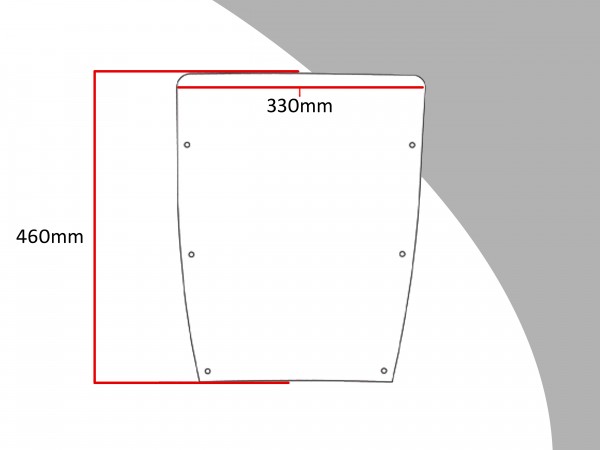 Powerbronze Verkleidungsscheibe Spoiler / Tourenform 