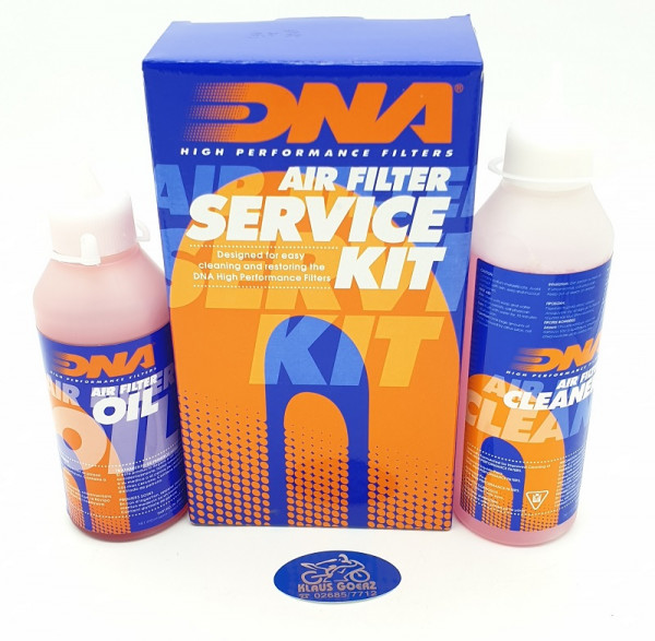 DNA Luftfilter Reinigungs-Set für alle auswaschbaren Sportluftfilter mit  Baumwoll-Gewebematten.