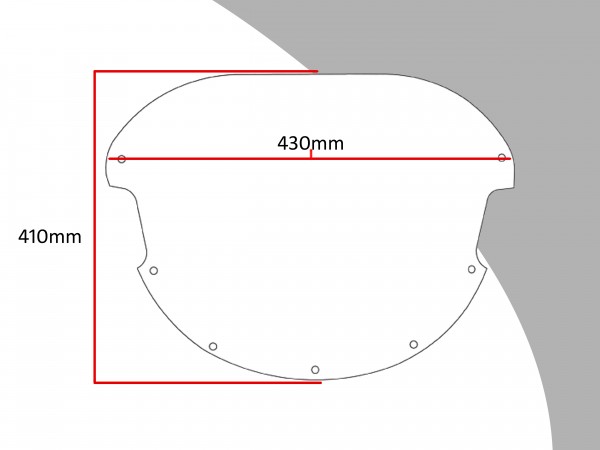 Powerbronze Verkleidungsscheibe Spoiler / Tourenform DUCATI 888 STRADA